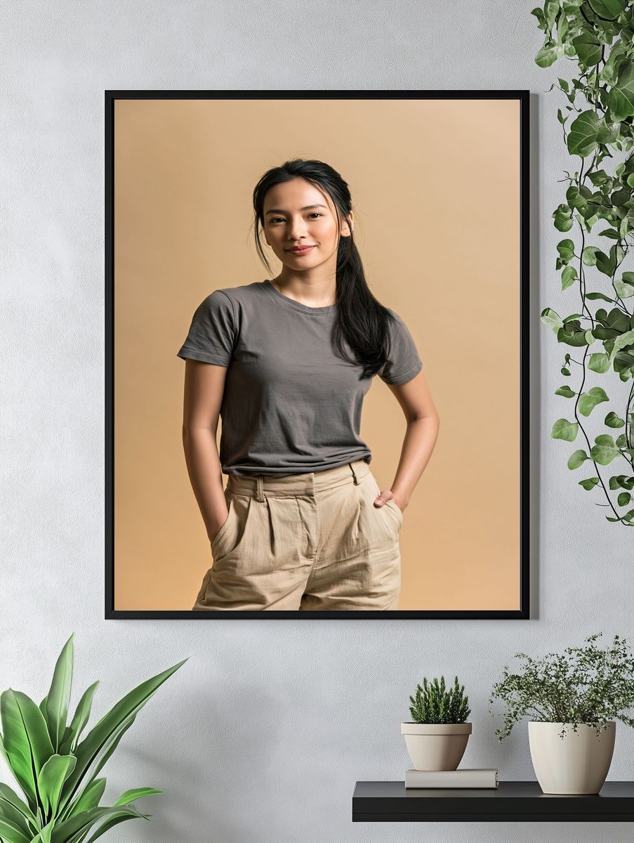 Minimal Portrait Photography Poster. — room view 4