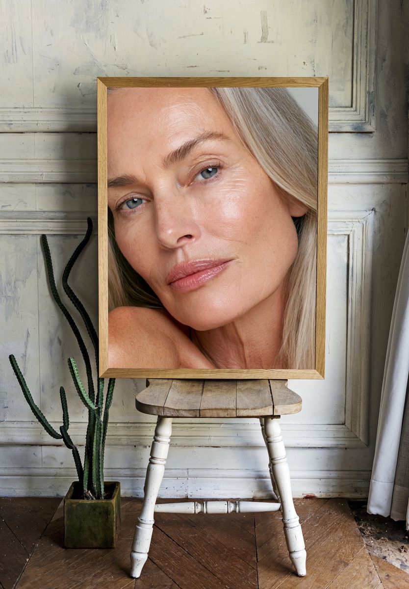 Elegant Blonde Portrait Photography Poster. — room view 1