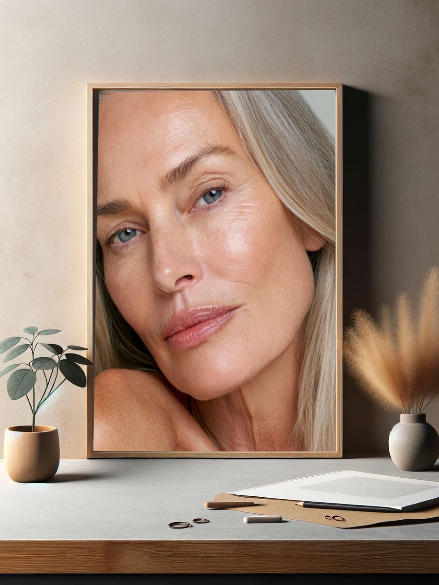 Elegant Blonde Portrait Photography Poster. — room view 2
