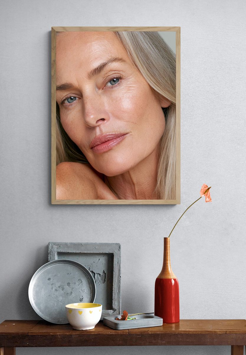 Elegant Blonde Portrait Photography Poster. — room view 3
