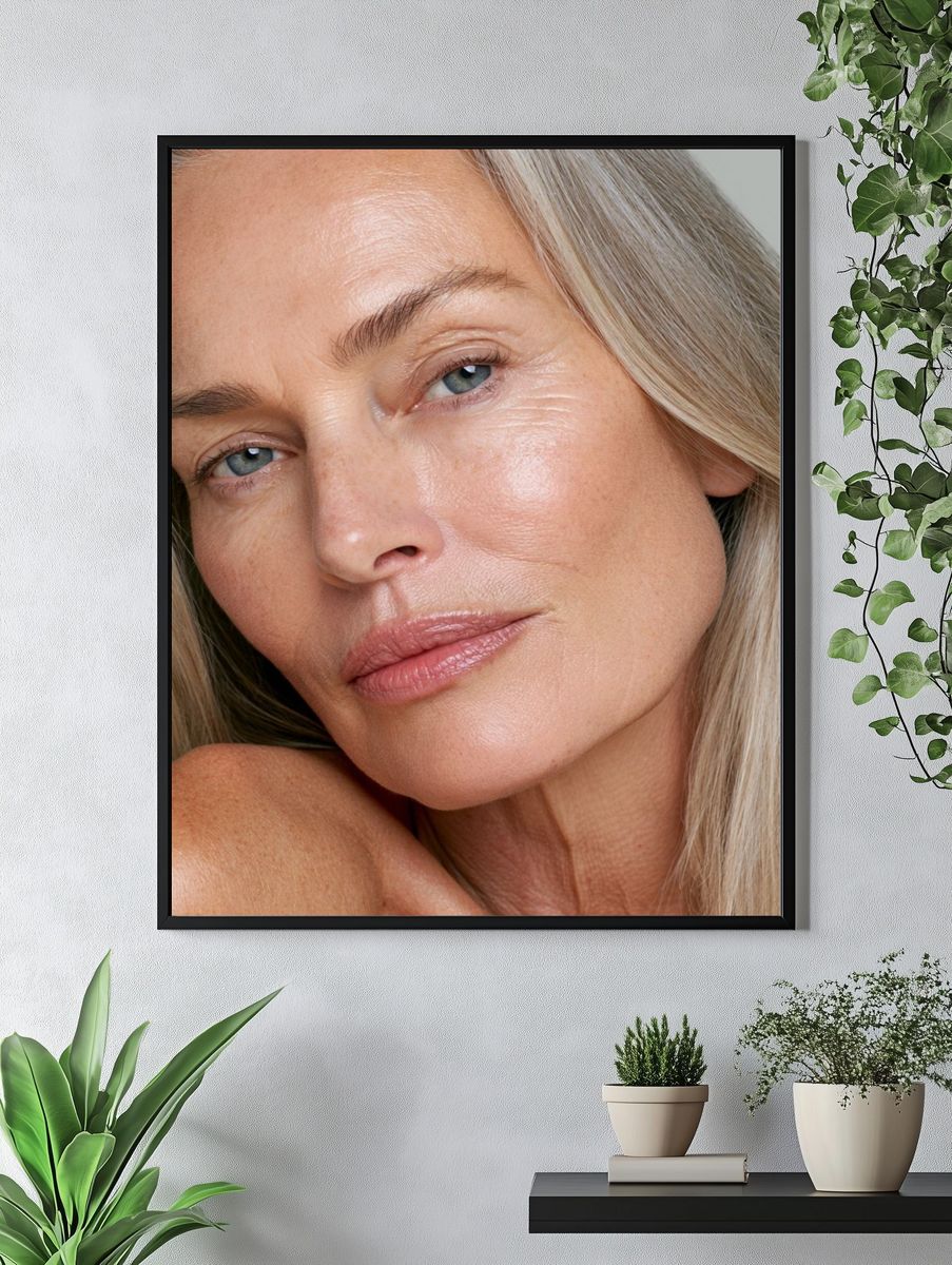 Elegant Blonde Portrait Photography Poster. — room view 4