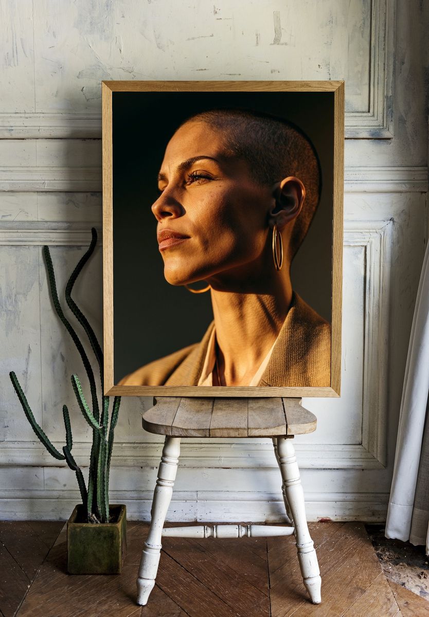 Golden Portrait Photography Poster. room preview