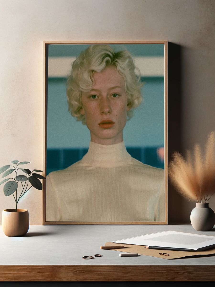Blonde Portrait Photography Poster. — room view 2