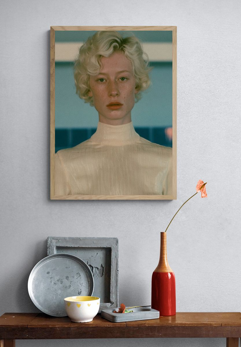 Blonde Portrait Photography Poster. — room view 3