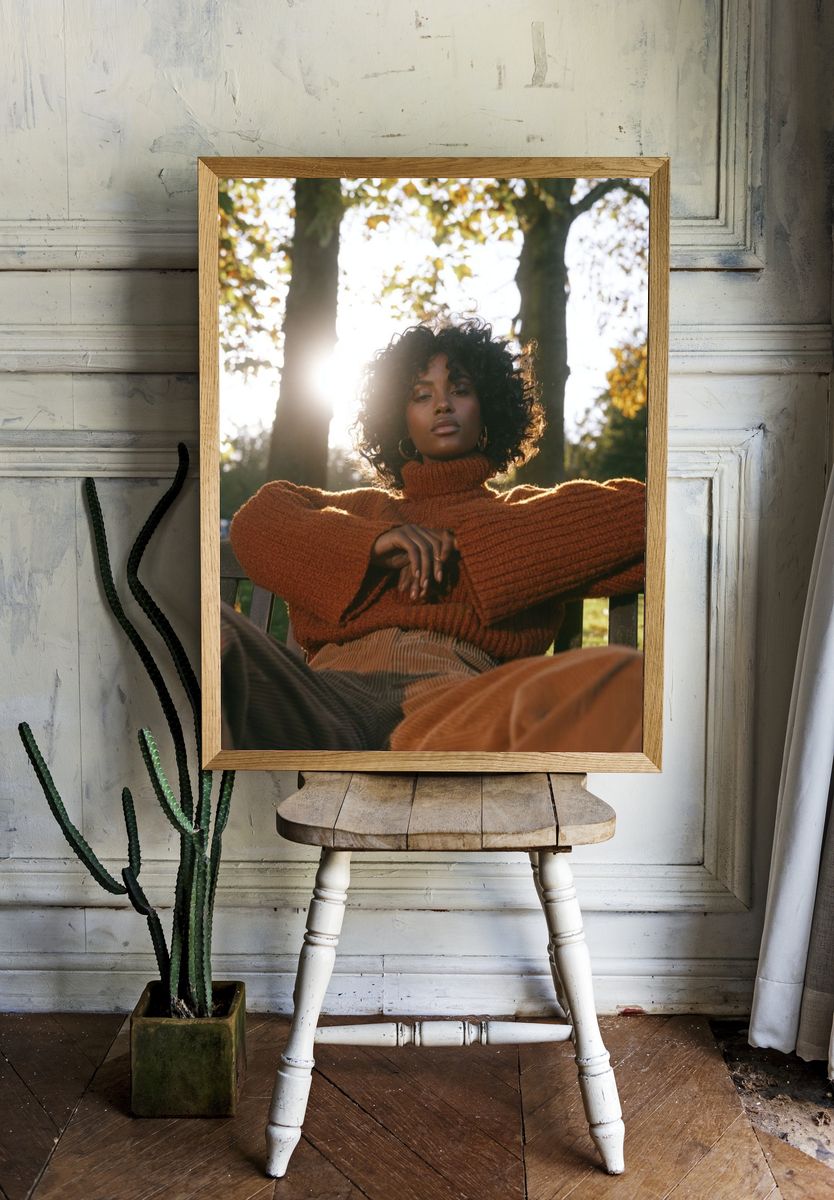 Autumn Portrait Photography Poster. — room view 1