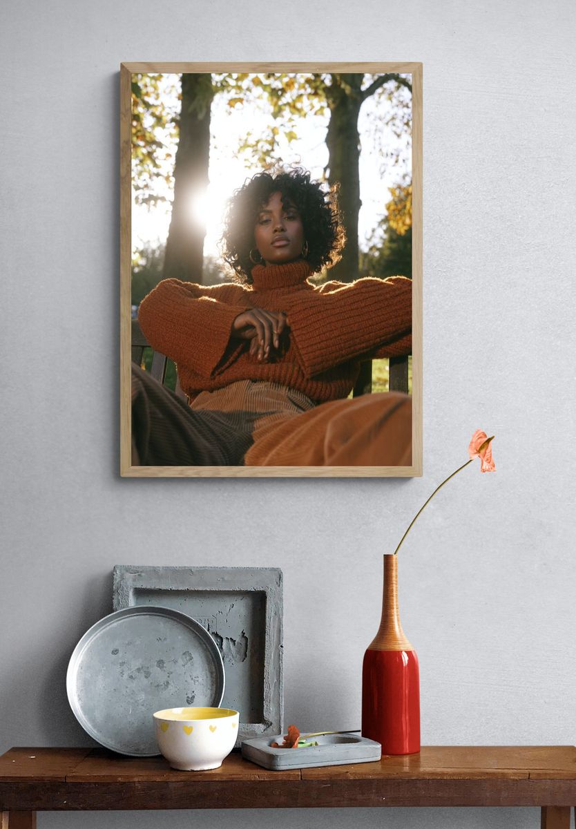 Autumn Portrait Photography Poster. — room view 3