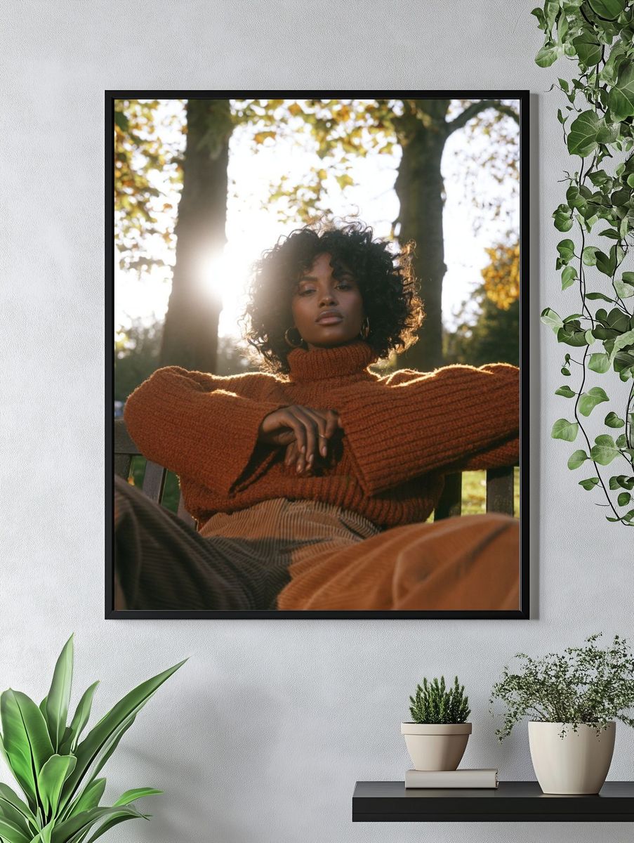 Autumn Portrait Photography Poster. — room view 4