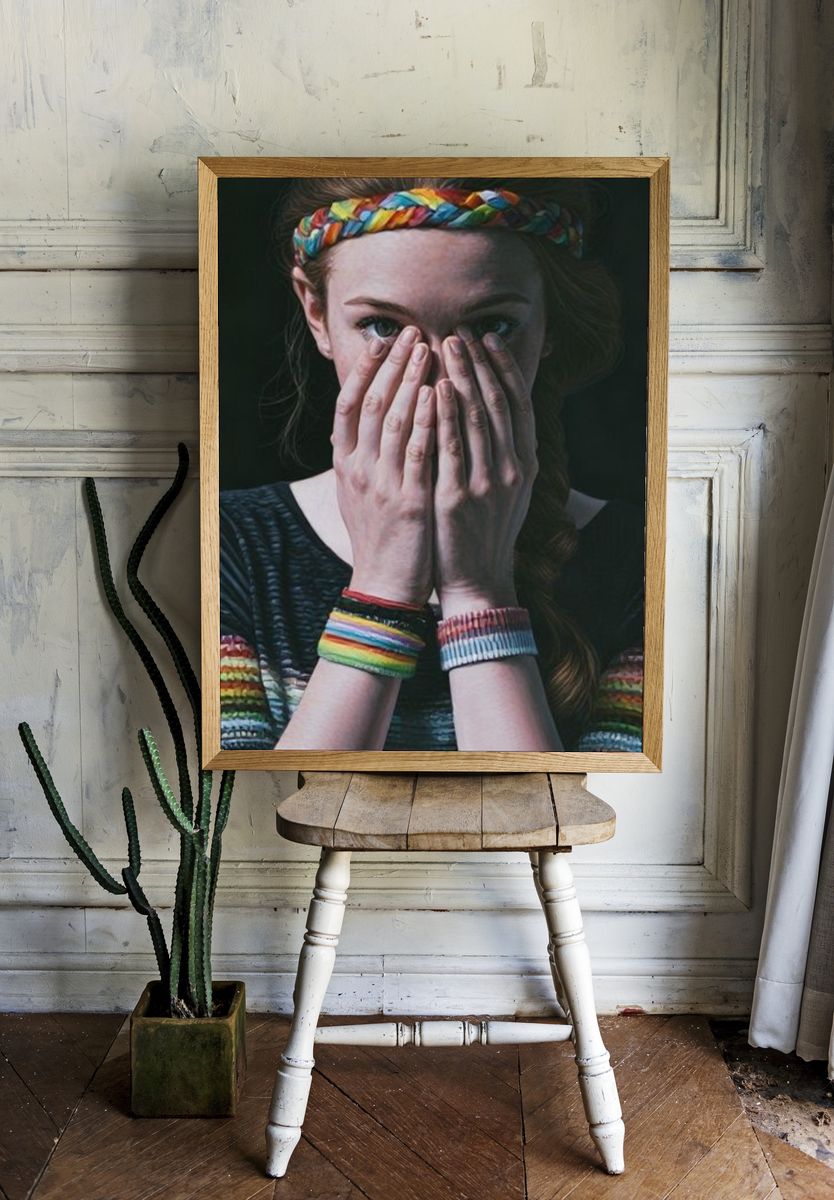 Hidden Face Portrait Poster. room preview