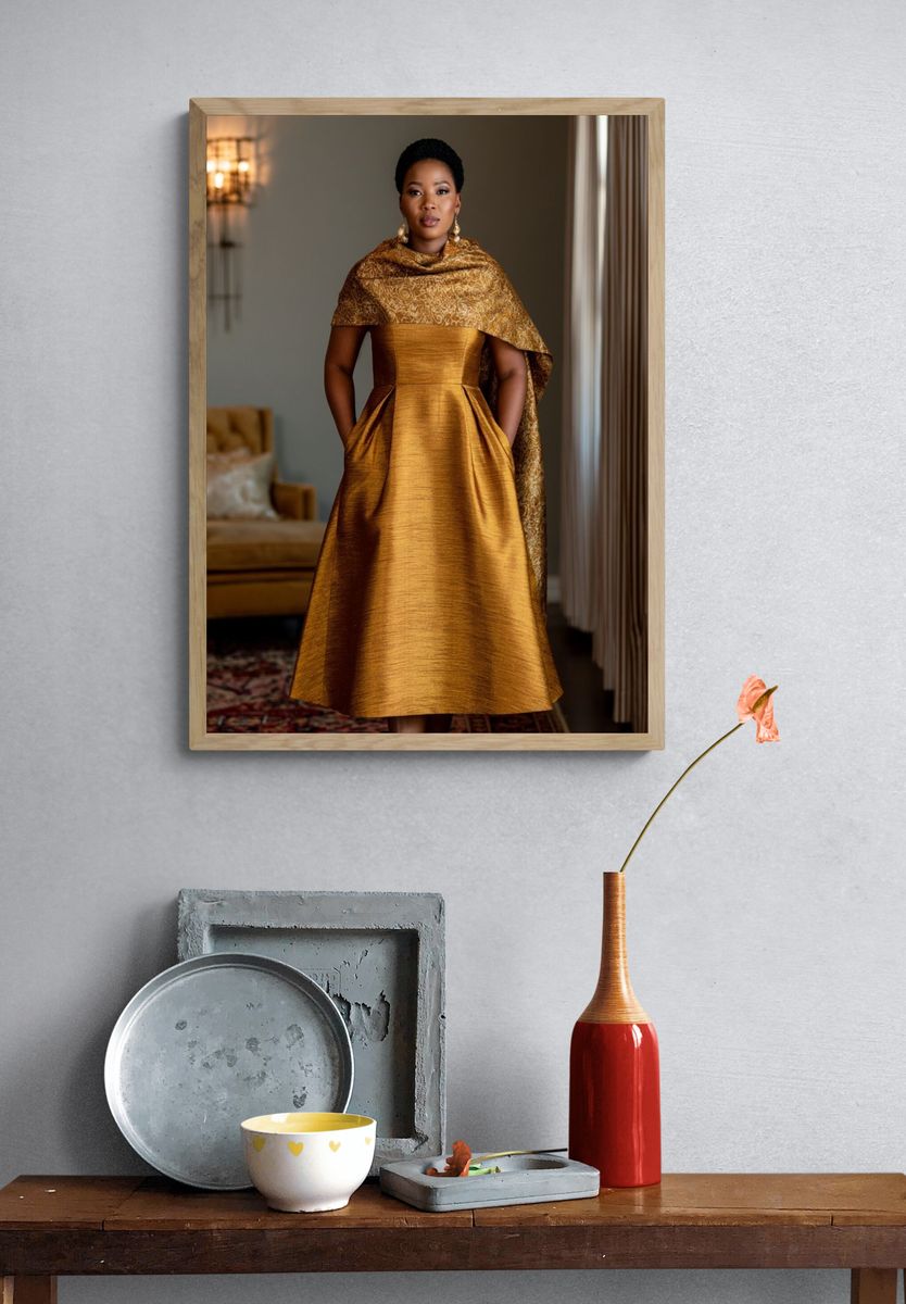 Elegant Gold Portrait Poster. — room view 3