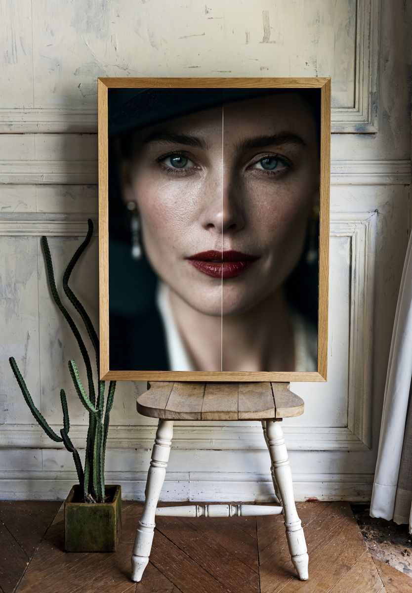 Split Portrait Photography Poster. room preview