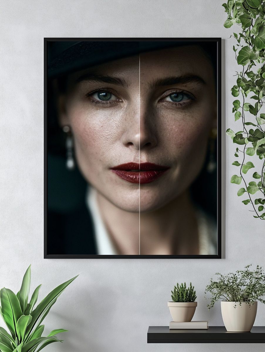 Split Portrait Photography Poster. — room view 4