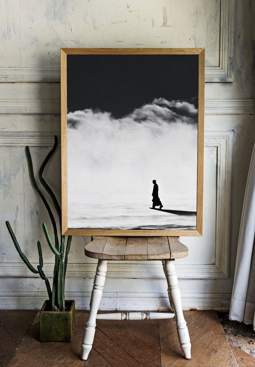 Solitary Figure in Fog Poster. — room view 1