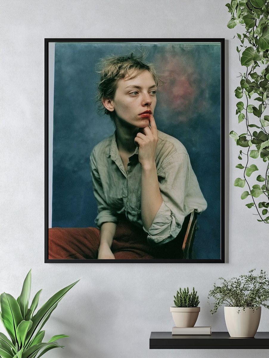 Contemplative Portrait Photography Poster. — room view 4