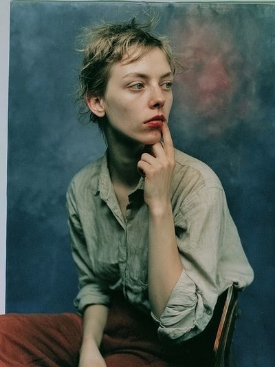 Contemplative Portrait Photography Poster. poster print