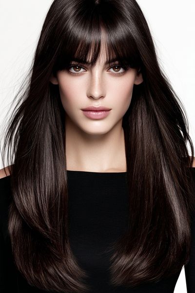 Elegant Brunette Portrait Poster. poster print