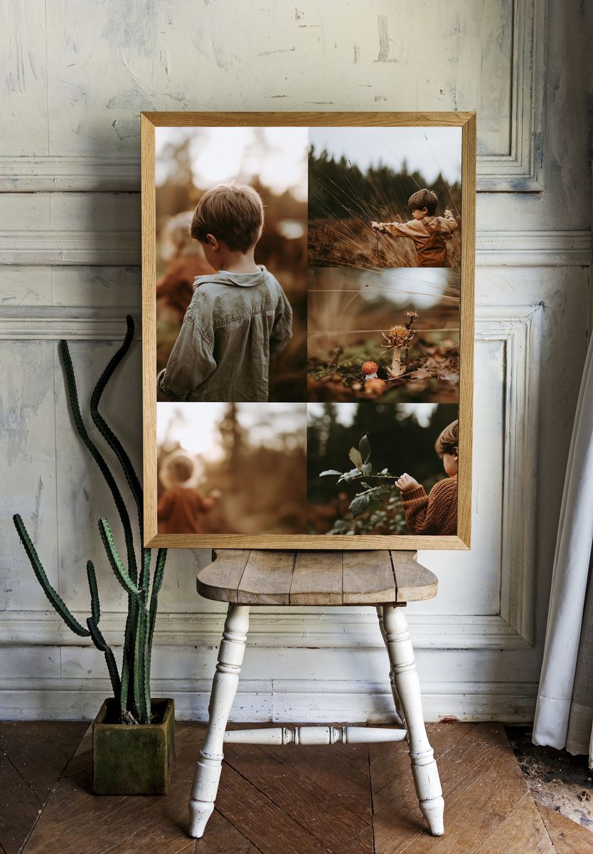 Autumn Childhood Forest Photography Poster. — room view 1