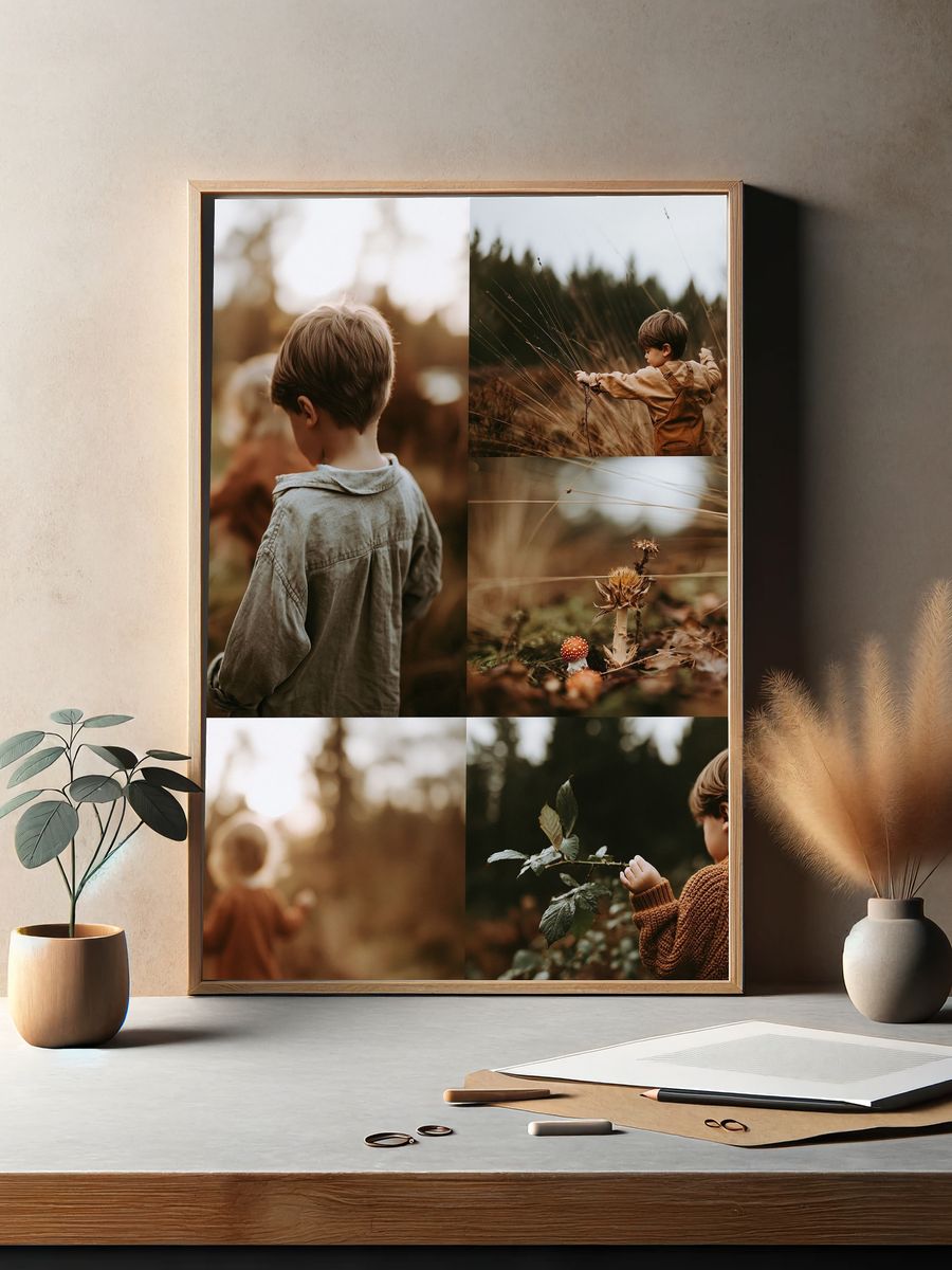 Autumn Childhood Forest Photography Poster. — room view 2