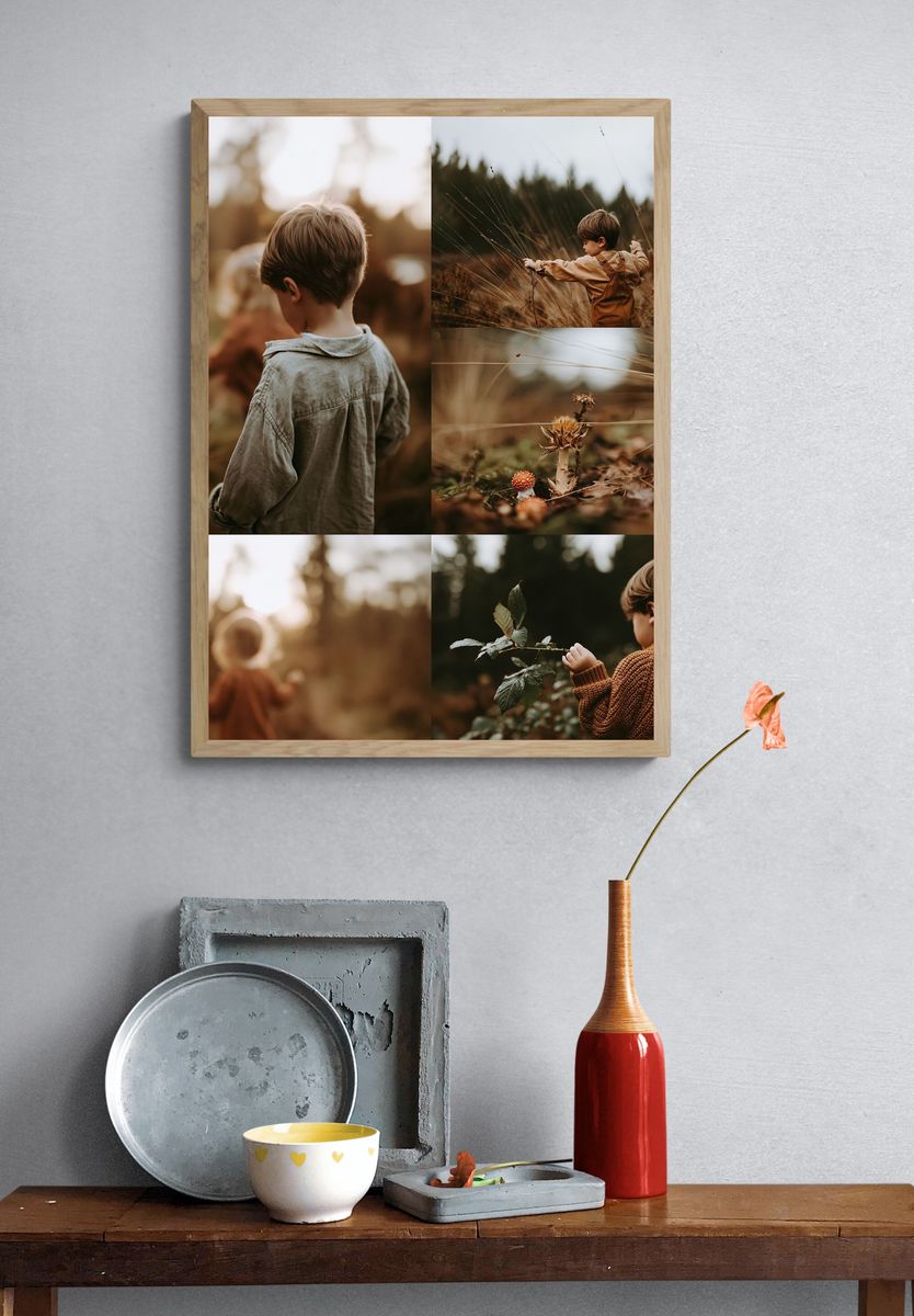 Autumn Childhood Forest Photography Poster. — room view 3
