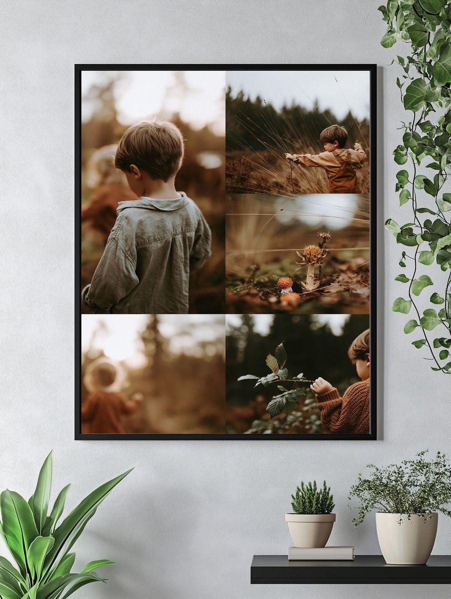Autumn Childhood Forest Photography Poster. — room view 4