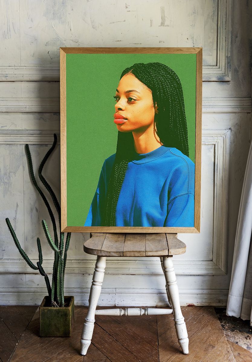 Braided Portrait Photography Poster. — room view 1