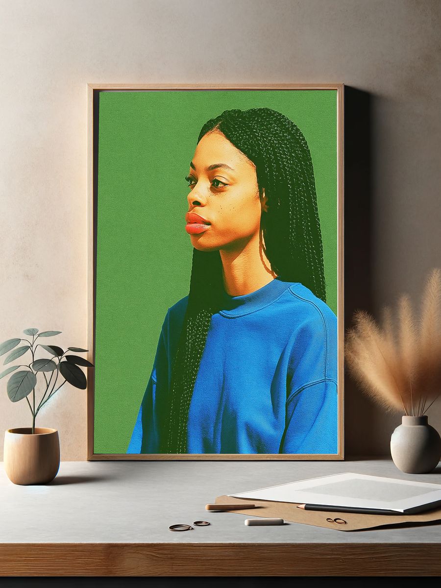 Braided Portrait Photography Poster. — room view 2