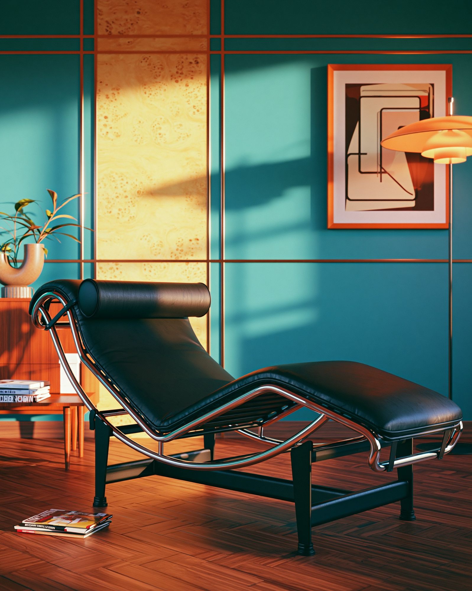 Mid-Century Lounge Chair Poster. poster detail