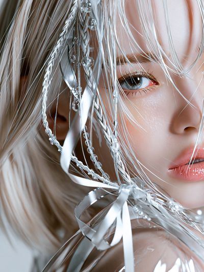 Dreamy Silver Portrait Print.