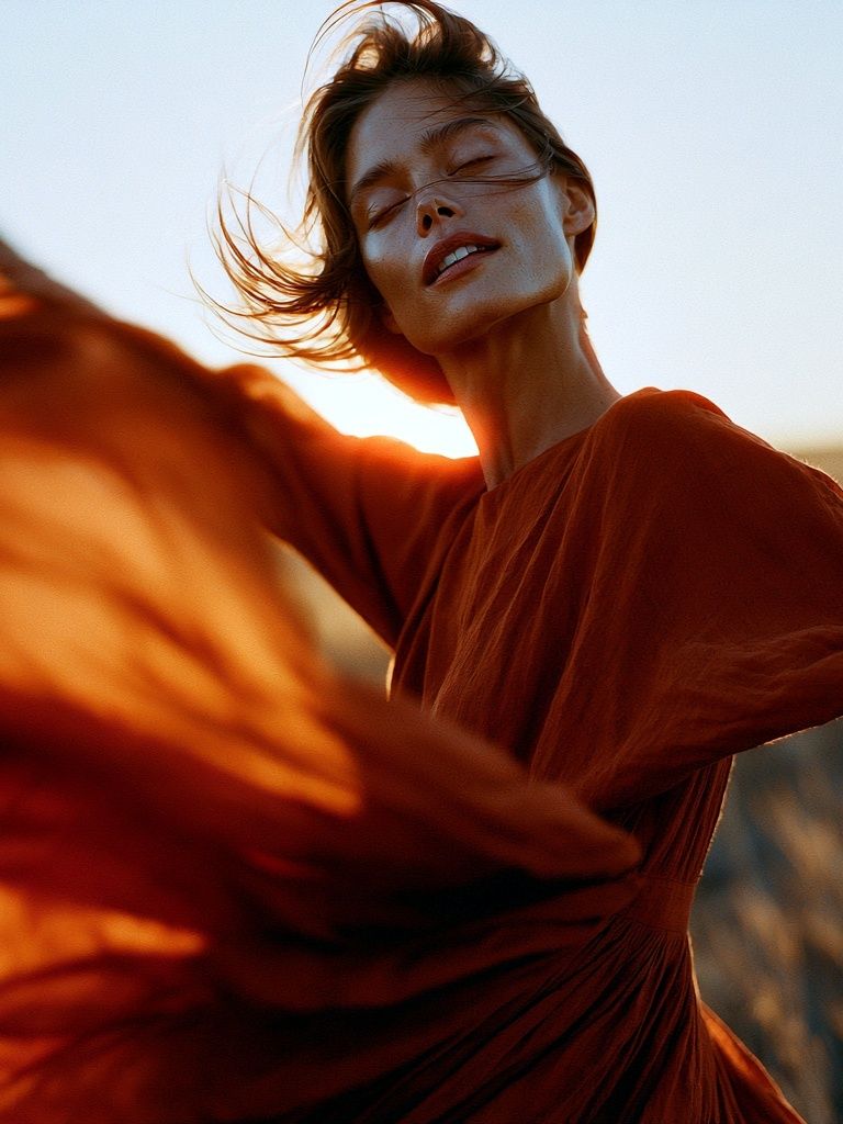 Windblown Woman Portrait Poster. poster — photography art