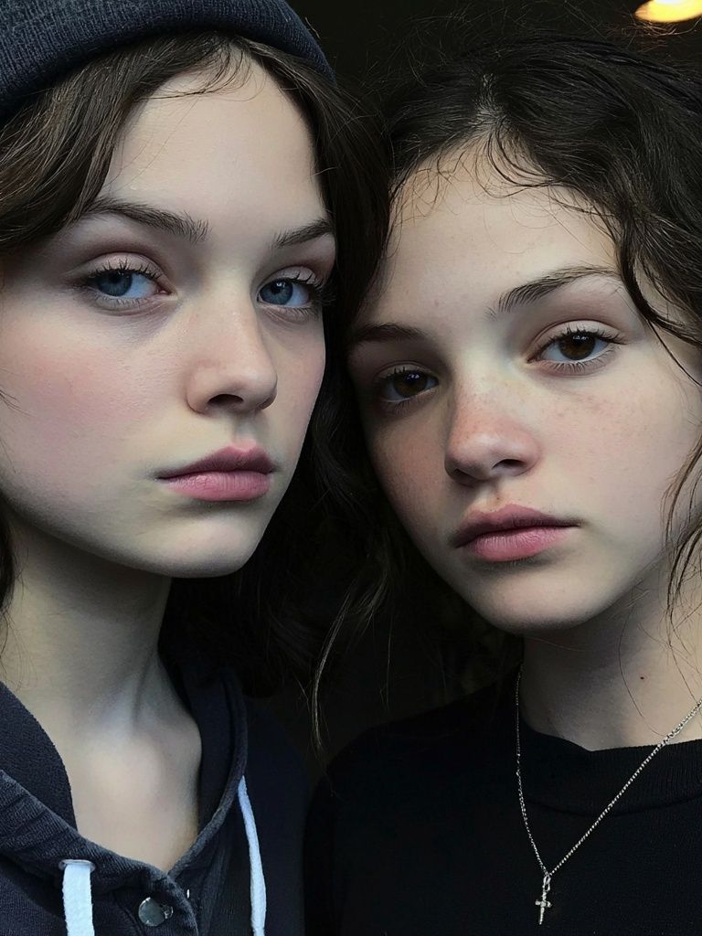 Twin Portrait Photography Poster. poster detail