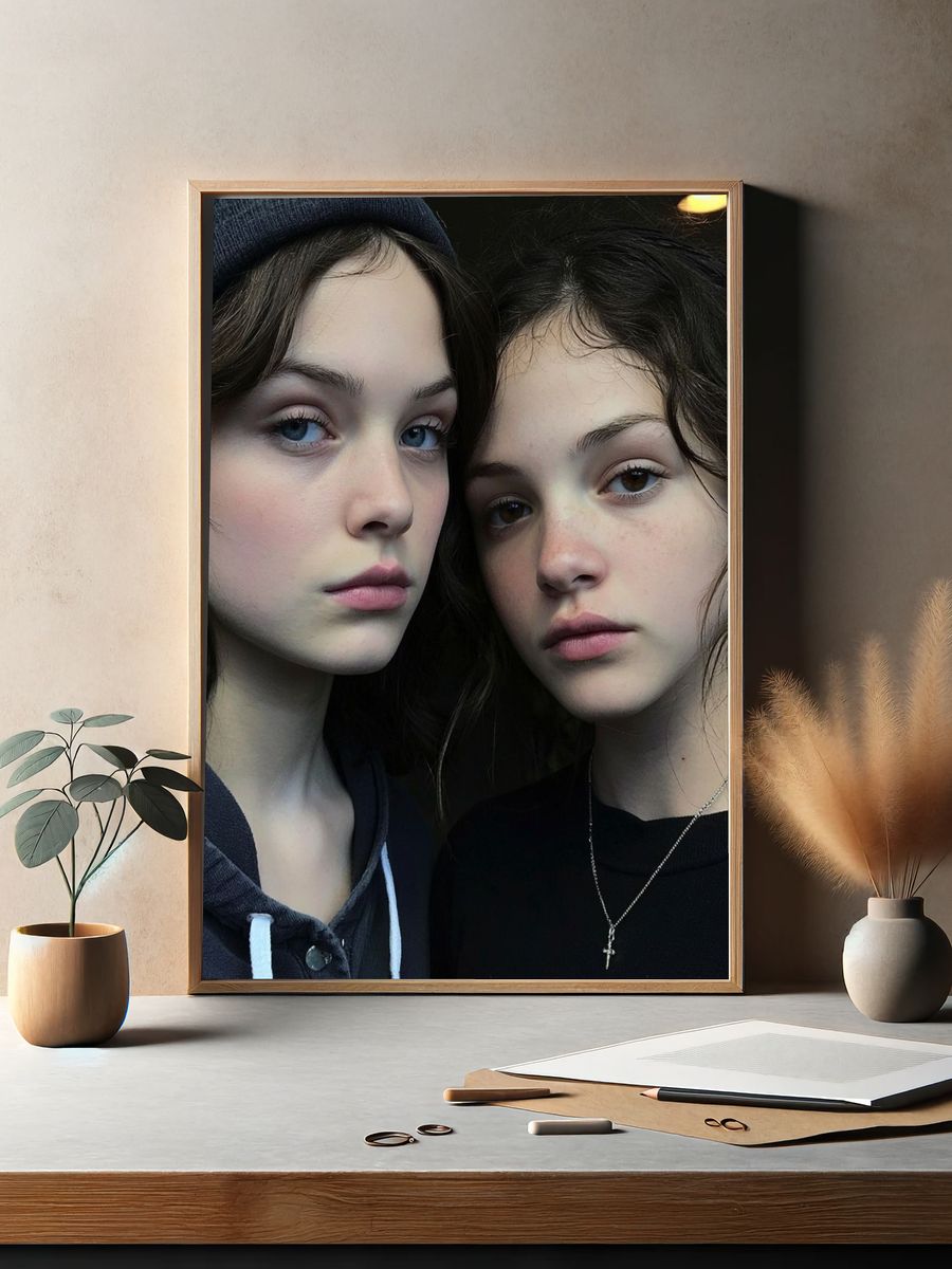 Twin Portrait Photography Poster. — room view 2