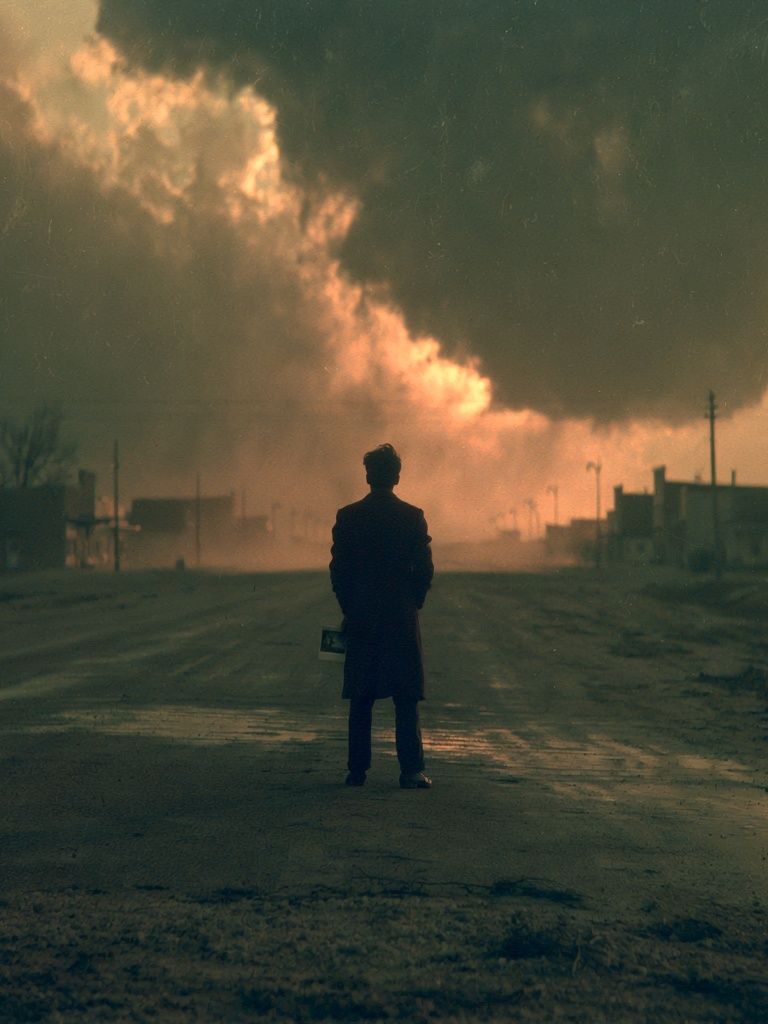Solitary Figure at Dusk Photography Poster. poster — photography art