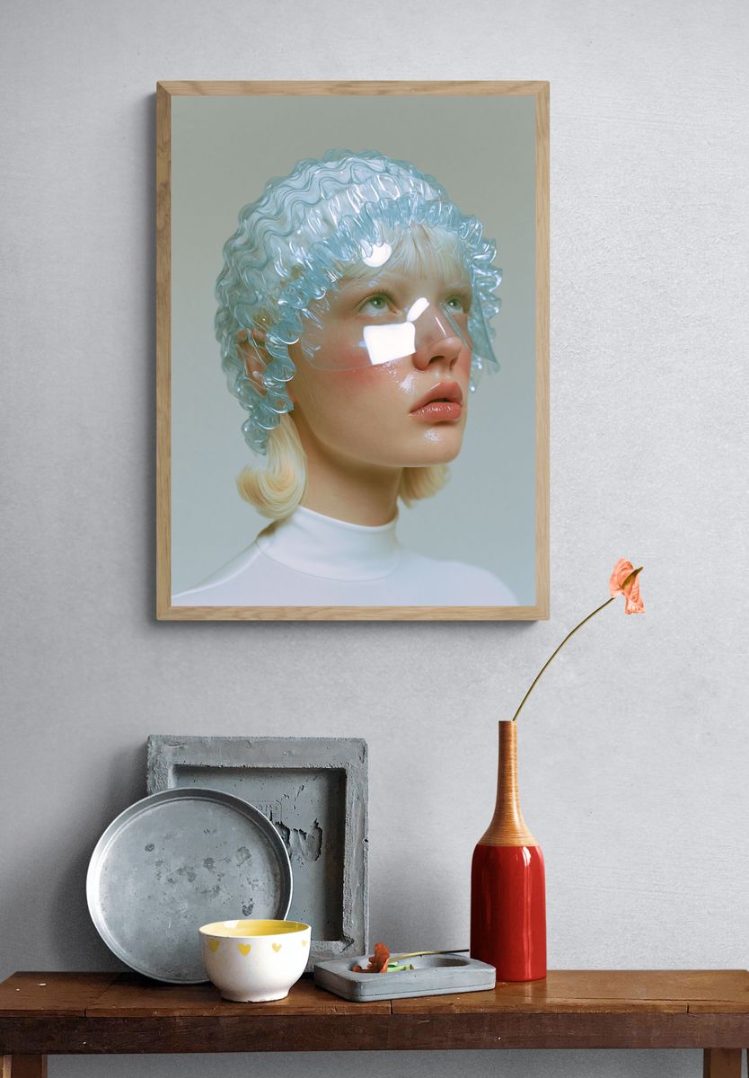 Futuristic Portrait Photography Poster. — room view 3