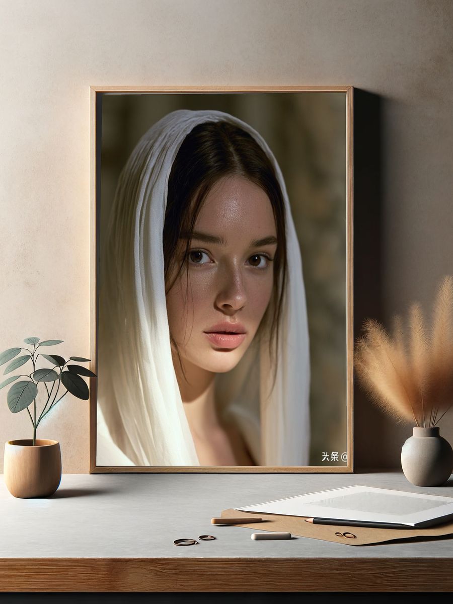 Veiled Portrait Photography Poster. — room view 2