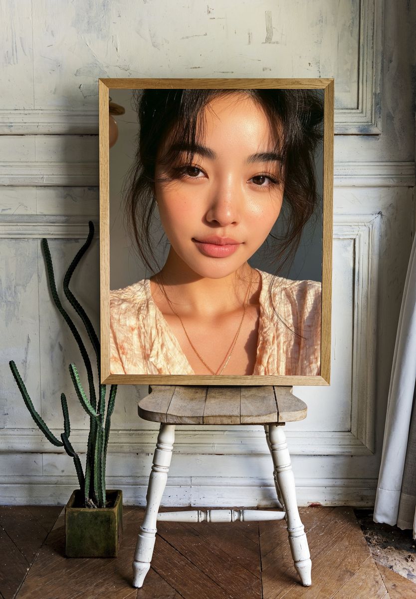 Sunlit Portrait Photography Poster. — room view 1