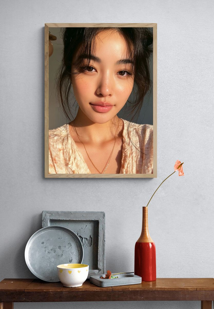 Sunlit Portrait Photography Poster. — room view 3