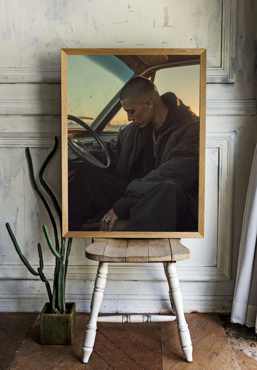 Contemplative Driver — Photography Print. — room view 1