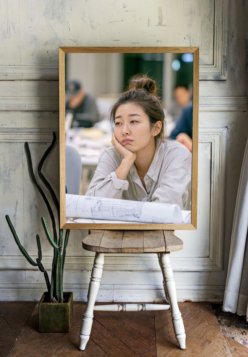 Thoughtful Student Portrait Print. — room view 1