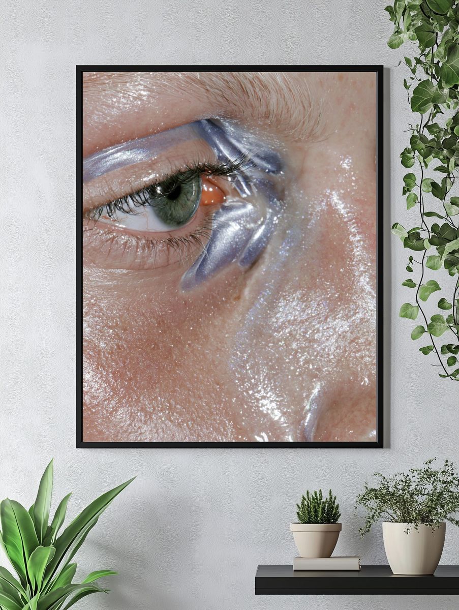 Iridescent Eye Close-Up Photography Poster. — room view 4