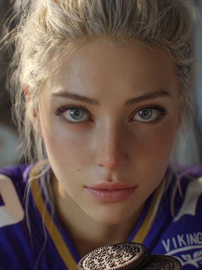 Portrait of a Vikings Fan Photography Poster. poster print