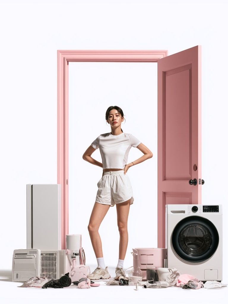 Pink Door Fashion Photography Poster. poster — photography art