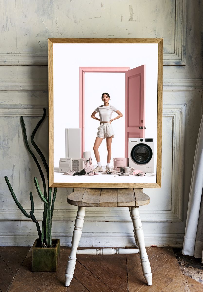 Pink Door Fashion Photography Poster. — room view 1