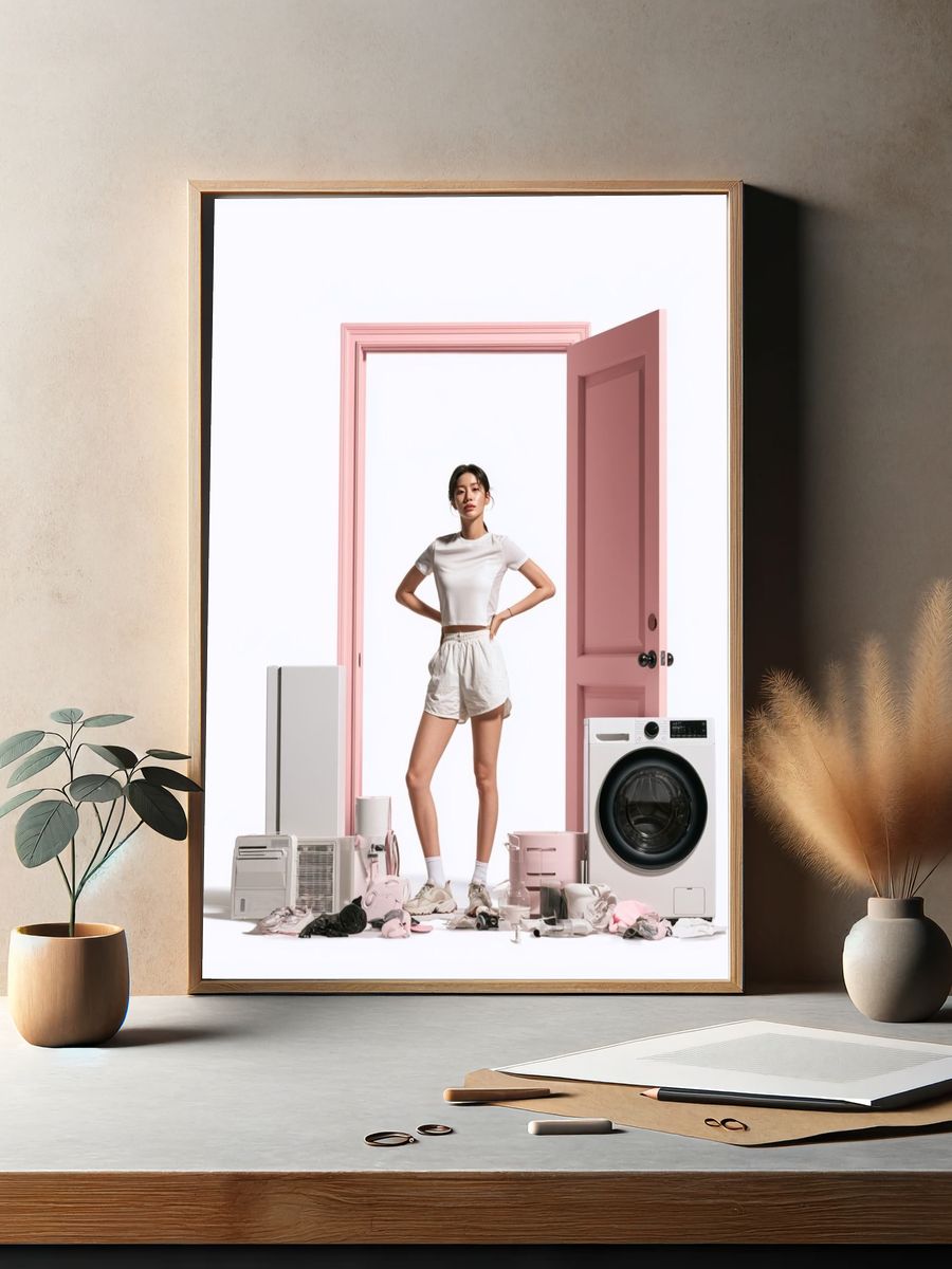 Pink Door Fashion Photography Poster. — room view 2
