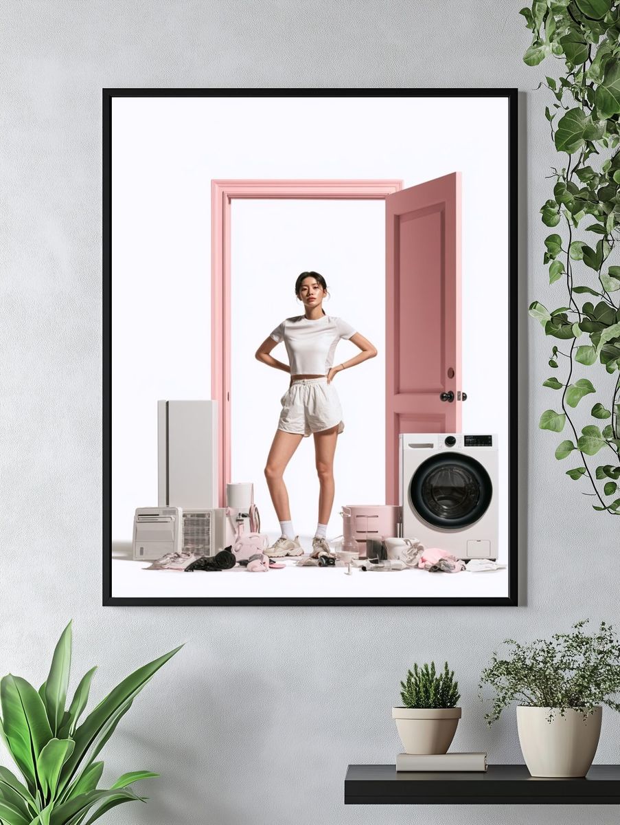 Pink Door Fashion Photography Poster. — room view 4