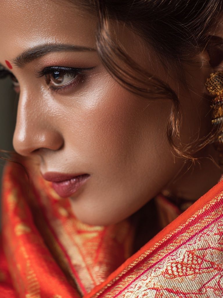 Elegant Indian Portrait Print. poster detail