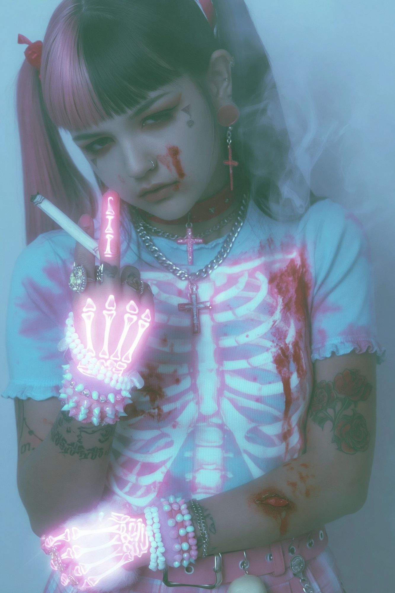 Gothic Pastel Portrait Print. poster — photography art
