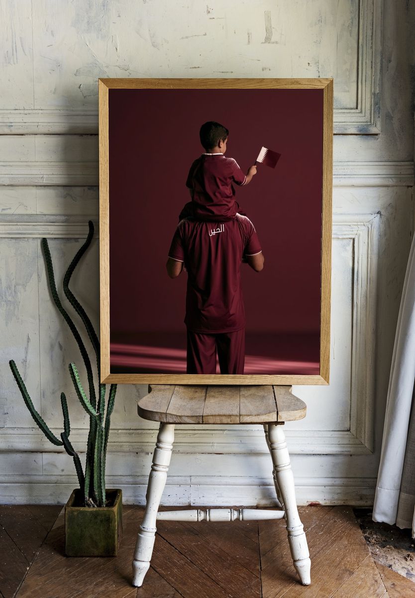 Qatar Football Portrait Poster. — room view 1