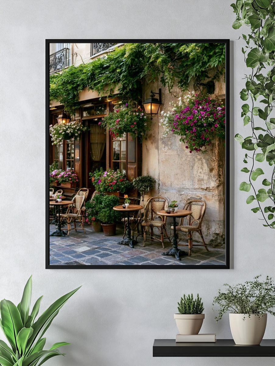 Parisian Café Terrace Photography Poster. — room view 4