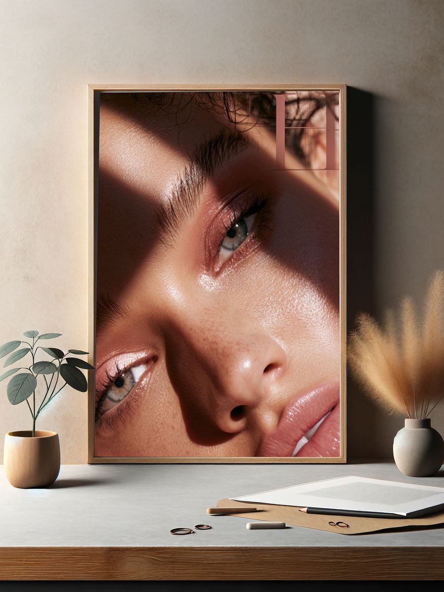 Editorial Beauty Close-Up Poster. — room view 2