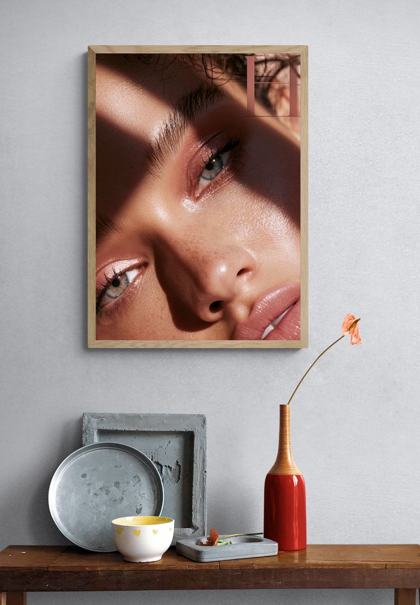 Editorial Beauty Close-Up Poster. — room view 3