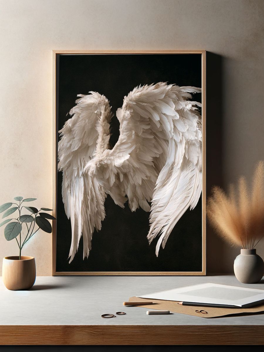 Fallen Angel Wings Photography Poster. — room view 2